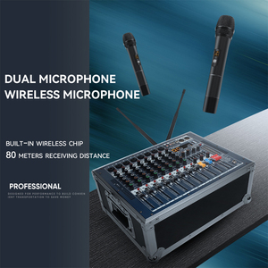 Küçük sahne performansları için güç amplifikatörü mikrofon All-in-one hava kutusu yüksek güç dijital efektör ile taşınabilir 8 kanal karıştırıcı - Product Image 5