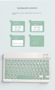 Mini teclado para tableta, teclado español recargable y ratón para teléfono móvil, portátil, Teclado retroiluminado inalámbrico - Product Image 2