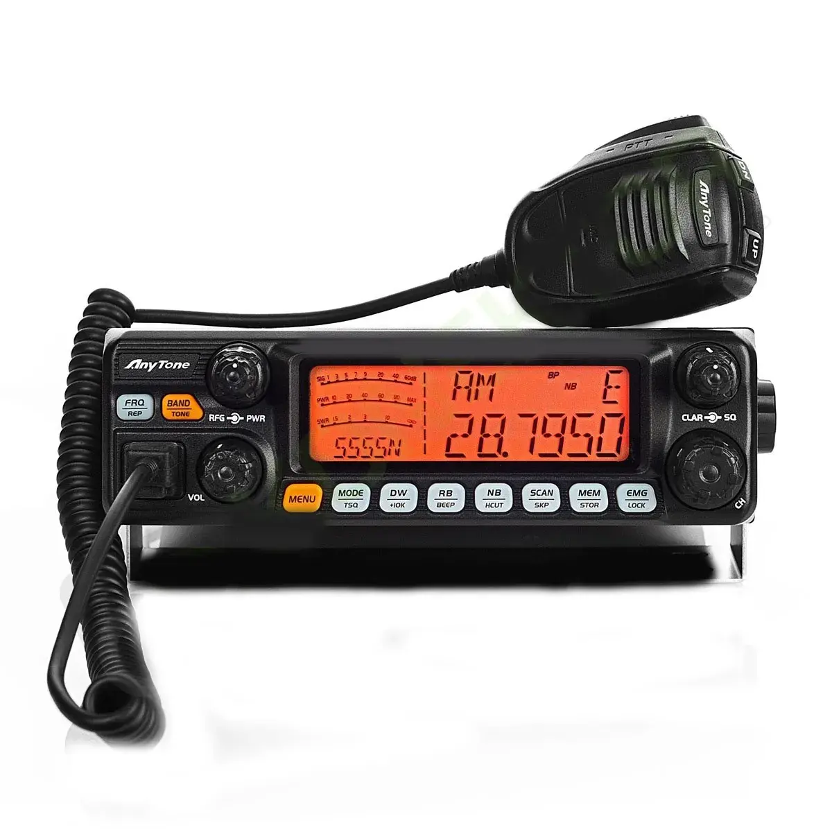 एनीटोन AT5555N II हाई पावर आउटपुट 60W AM PEP 50W FM 60W SSB CT28.000-29.700MHz रेडियो 40 चैनल मोबाइल ट्रांसीवर