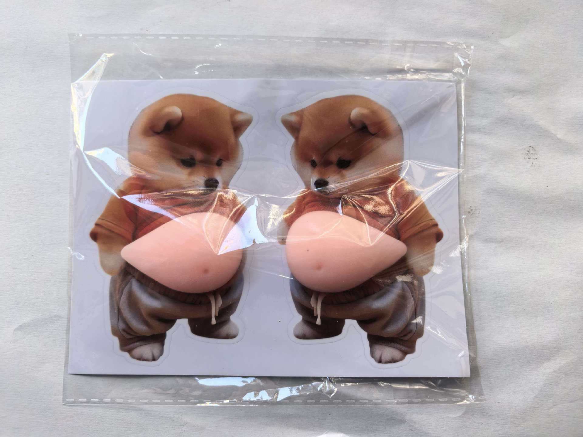 Autocollants Shiba Inu "gros ventre" - une paire - sachet individuel
