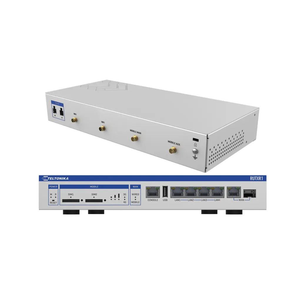 Router Perusahaan WIFI 5G Router 2x SIM 5X1GB LAN VPN RUTXR1 Perusahaan Yang Dapat Dipasang Rak SFP/Serat/Optik/LTE CAT 6 Router