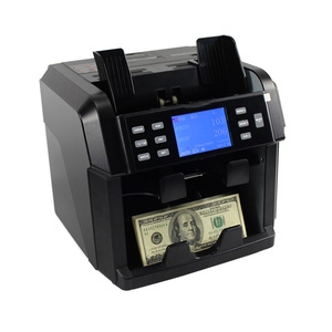 XD-2400 Black 2 Pockets <strong>Mixed</strong> <strong>Value</strong> Money Counter Machine CIS Bill Banknote Cash Currency <strong>Counting</strong> and <strong>Detecting</strong> - Product Image 3