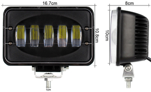 6D ATV SUV UTV รถบรรทุก4X4ไฟหน้าไฟสำหรับขับรถทำงาน4WD เลนส์6นิ้วไฟ Led สี่เหลี่ยม50W สำหรับเทรลเลอร์ - Product Image 2