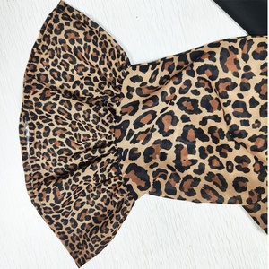 Đầy đủ vẻ đẹp thương hiệu tùy chỉnh cộng với phụ nữ 3/4 flounce tay áo T-shirt Ity cơ thể báo in yoryo tương phản nông dân hàng đầu - Product Image 6