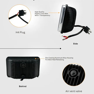 5X7 7X6 inç çalışma ışığı Led dikdörtgen mühürlü kiriş kamyon araba Suv için DRL ile LED far Offroad - Product Image 6