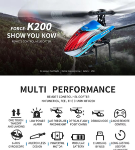 Wltox 4ch k200 एकल प्रोपेलर के बिना 6 ग्राम 6-एक्स जेरो ऊंचाई विमान आरएसी ड्रोन आरएसी हेलीकॉप्टर - Product Image 5