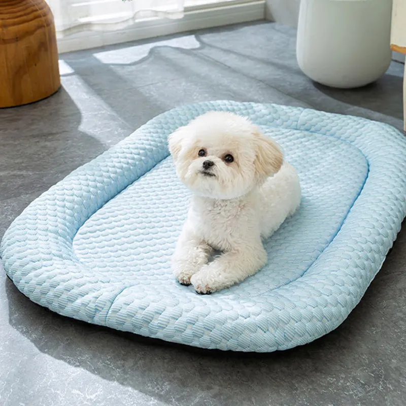 Famicheer lavable pour animaux de compagnie été refroidissement tapis rond gonflable Splash tapis de jeu pour animaux de compagnie