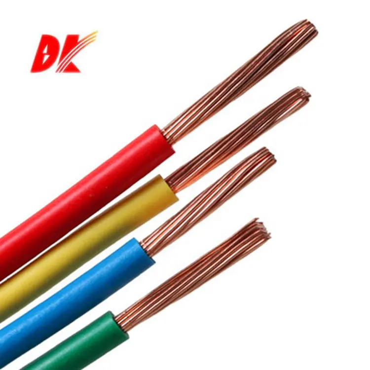 Cable eléctrico de H05V-U aislado de PVC, cable eléctrico de cable Civil de 450/750V, conductor de cobre, H07V-U de 1,5mm, 2,5mm, 4mm a 300mm