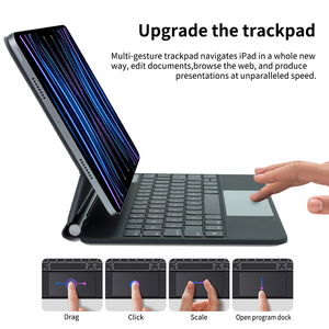 定制11英寸iPad Air第5代iPad Pro磁性魔术键盘智能触控板BT无线接口USB阿拉伯语支持 - Product Image 4