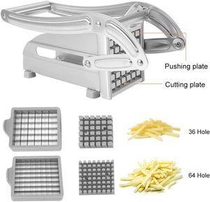 Profesyonel manuel tatlı patates cipsi kesici makine paslanmaz çelik bıçak mutfak aracı patates kızartması kesici - Product Image 2