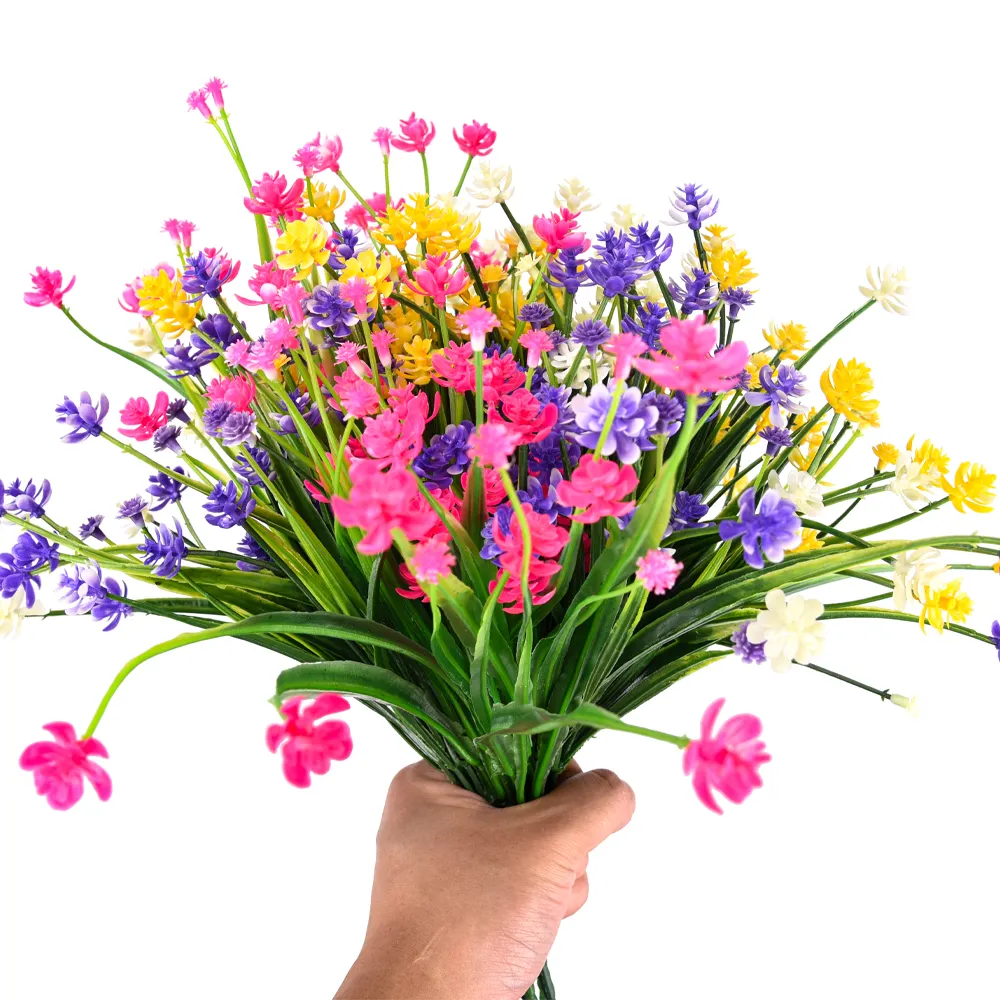 Plantes ornementales multicolores, fausses fleurs, joncs artificiels, décorations pour la maison