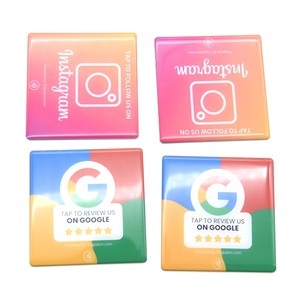 Individuelle 13,56 MHz RFID Google Überprüfung Acryl-Schild-Aufkleber Ntag213/215 QR-Code Social Media NFC Google-Schild - Product Image 6