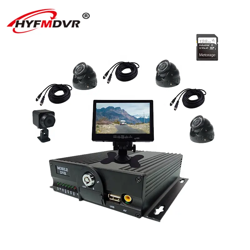 HYF kamyon MDVR güvenlik kamera sistemi araba dvr'ı 4ch mobil video kaydedici araç dvr Video kayıt otomobil dvr kamera kiti