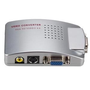 Convertidor de adaptador de señal VGA a TV AV RCA portátil NTSC PAL caja de interruptor de vídeo con función Plug and Play para ordenador portátil PC - Product Image 1