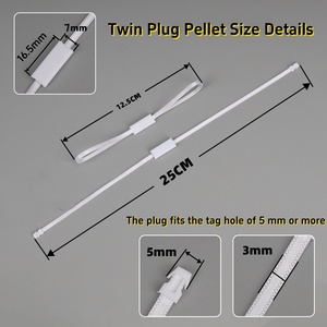 Etiquetas de entrega de cuerdas de nailon para cerrar, sello de plástico, etiqueta colgante, cuerda de bucle, cinta de satén para ropa, cuerdas para etiquetas colgantes - Product Image 6