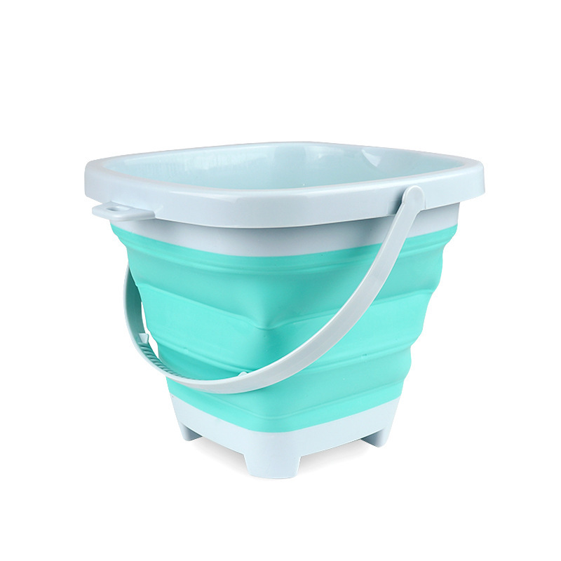 Gray orange folding bucket