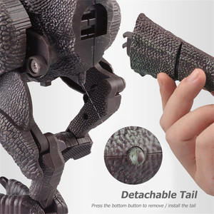 HOSHI Remote Control Dinosaur <strong>Toys</strong> Kids Electric Walking Jurassic RC Dinosaur Simulation Velociraptor Led Light <strong>Roar</strong> Spay Fog - Product Image 6