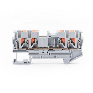PT 2.5-QUATTRO bahar 24-12AWG çok iletkenler besleme İtme 4 bakır İletkenler vidasız DIN raylı Terminal blokları - Product Image 2
