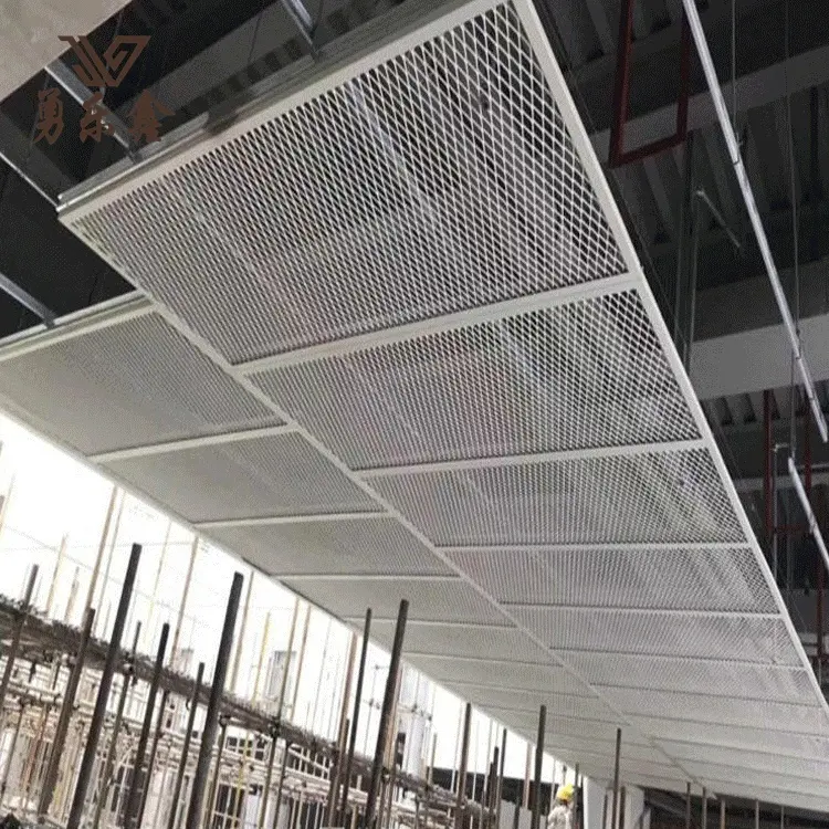 Panel logam layar berlubang dekoratif heksagonal besi kualitas tinggi jaring kawat Grid aluminium