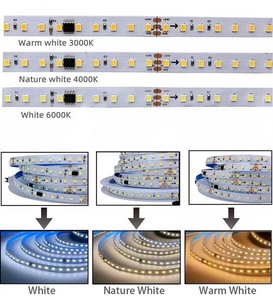 Tira de luces LED flexibles ultrafinas de 220V/110V, 5050 RGB, blanco cálido, control remoto, IP67, certificado ROHS, compatible, entrada de 12V/24V - Product Image 5