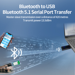 Módulo Bluetooth maestro para PC, conexión USB a convertidor de adaptador de serie Bluetooth para todos los módulos esclavos de la serie 2, Serie 2, 1 unidad, 2 unidades, 1 unidad - Product Image 4