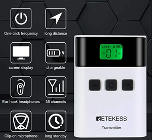 Walkie Talkie Wireless Tour Guide <strong>System</strong> Long Distance Multi-scene Application Tour Guide Headset Communication <strong>Intercom</strong> <strong>Radio</strong> - Product Image 6