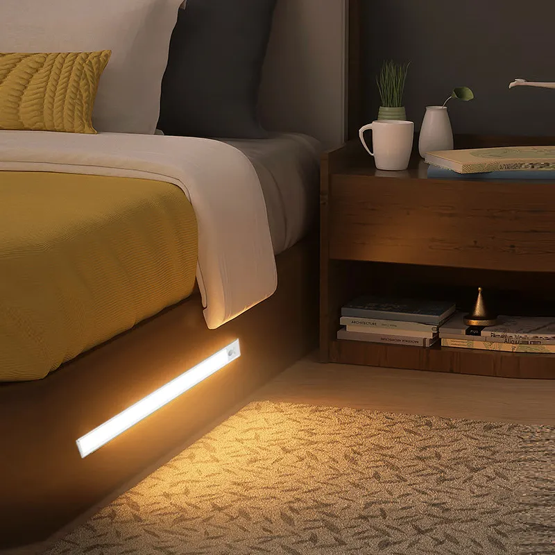 Şarj edilebilir hareket sensörlü Led pil ışığı akıllı indüksiyon lambası dolap ışığı