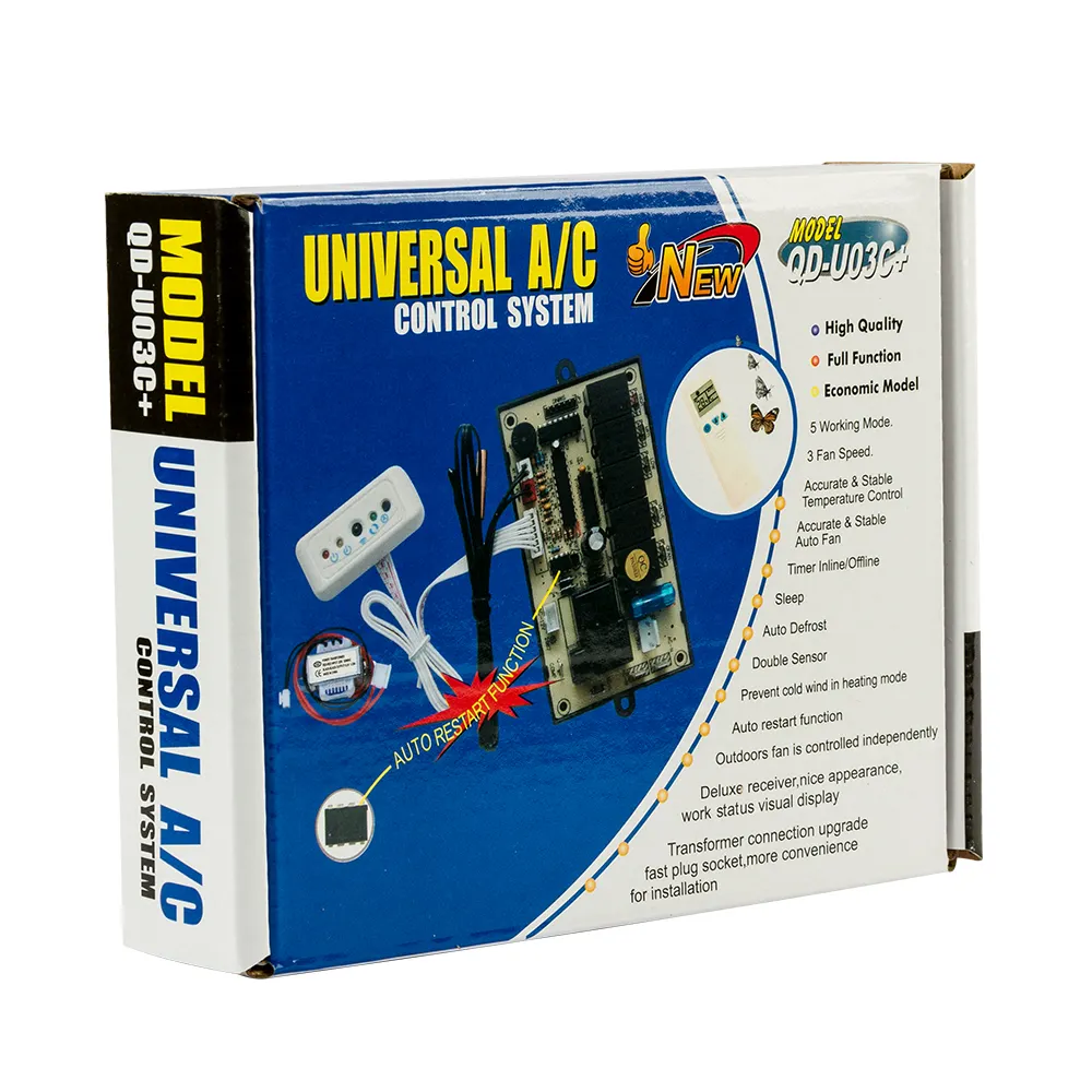 QD-U03C+ Placa de controle universal para ar condicionado Placa PCB com controle remoto