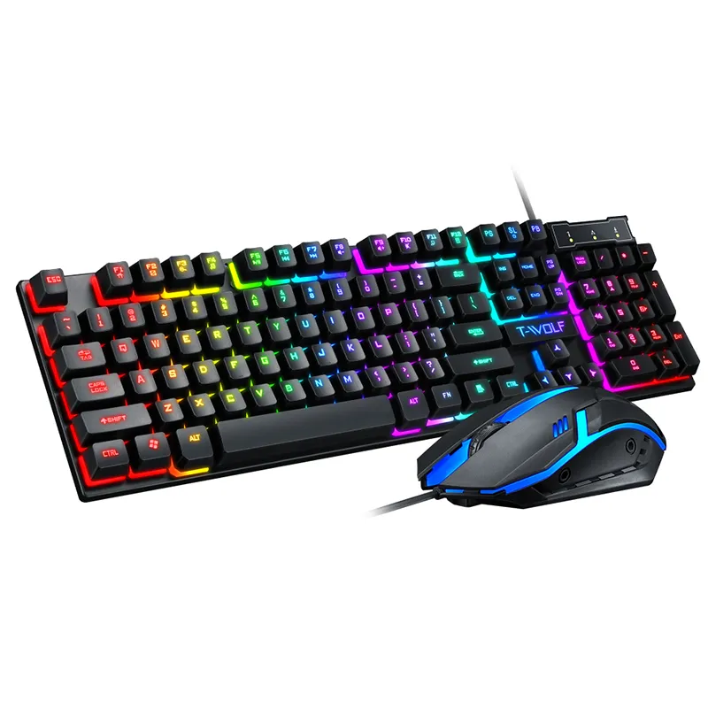 Hot Sell TF200 Gaming-Tastatur Maus kombinationen kabel gebundene Tastatur und Maus Set Desktop-Laptop-Computer universell wiederauf ladbar