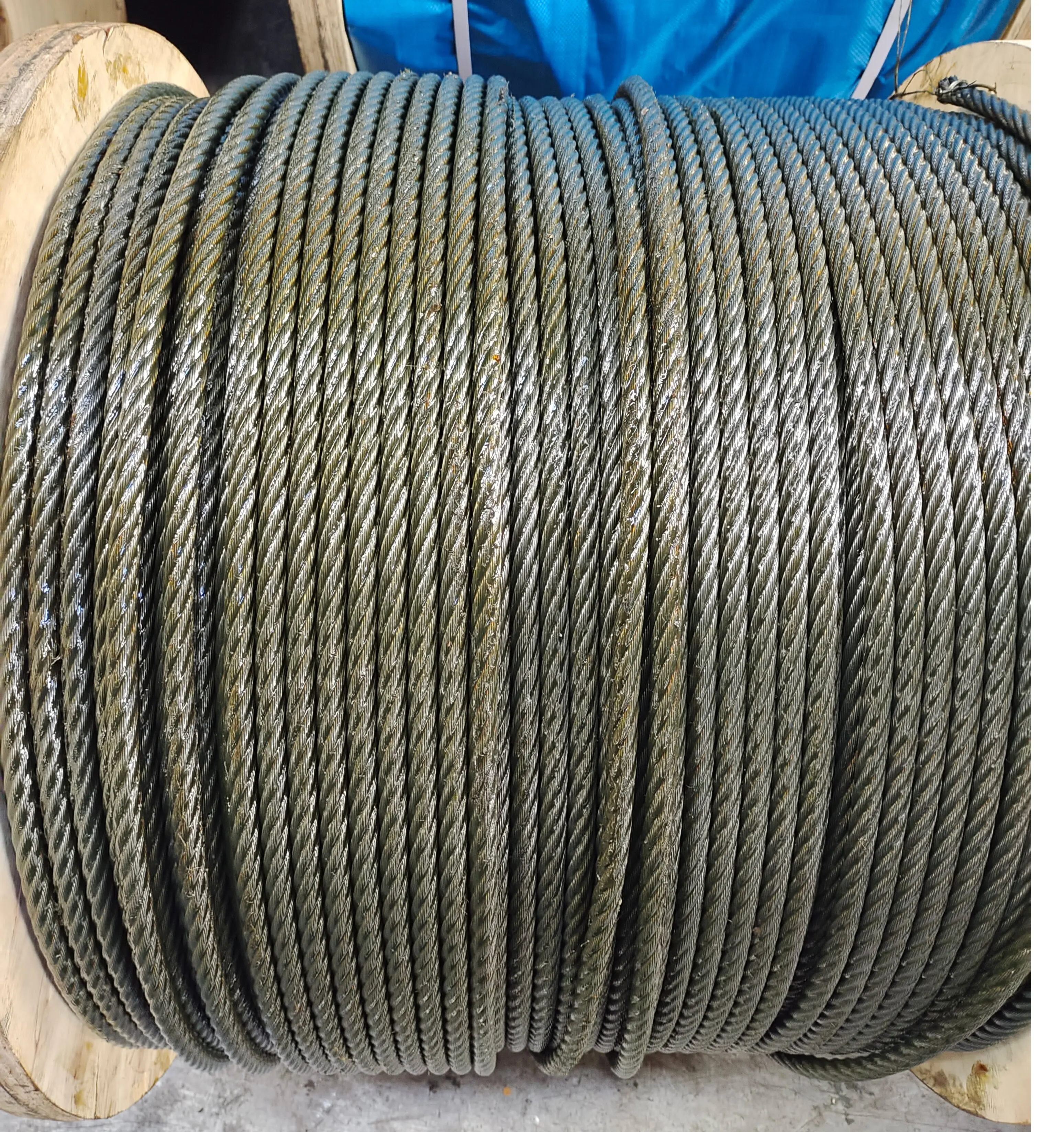 Cuerda de alambre de acero galvanizado 8*19S cuerda de alambre de ascensor