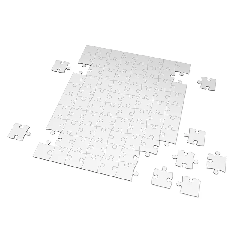 Rompecabezas de papel blanco perlado listo para enviar 500 1000 rompecabezas de sublimación de cartón en forma personalizada en blanco