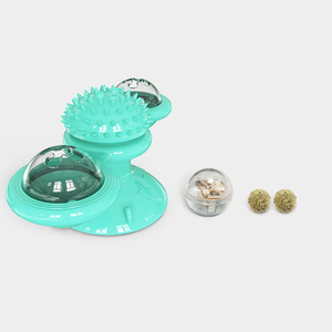 猫用キャットニップ付き新しいファンキープラスチック猫おもちゃ安いターンテーブルボール - Product Image 2