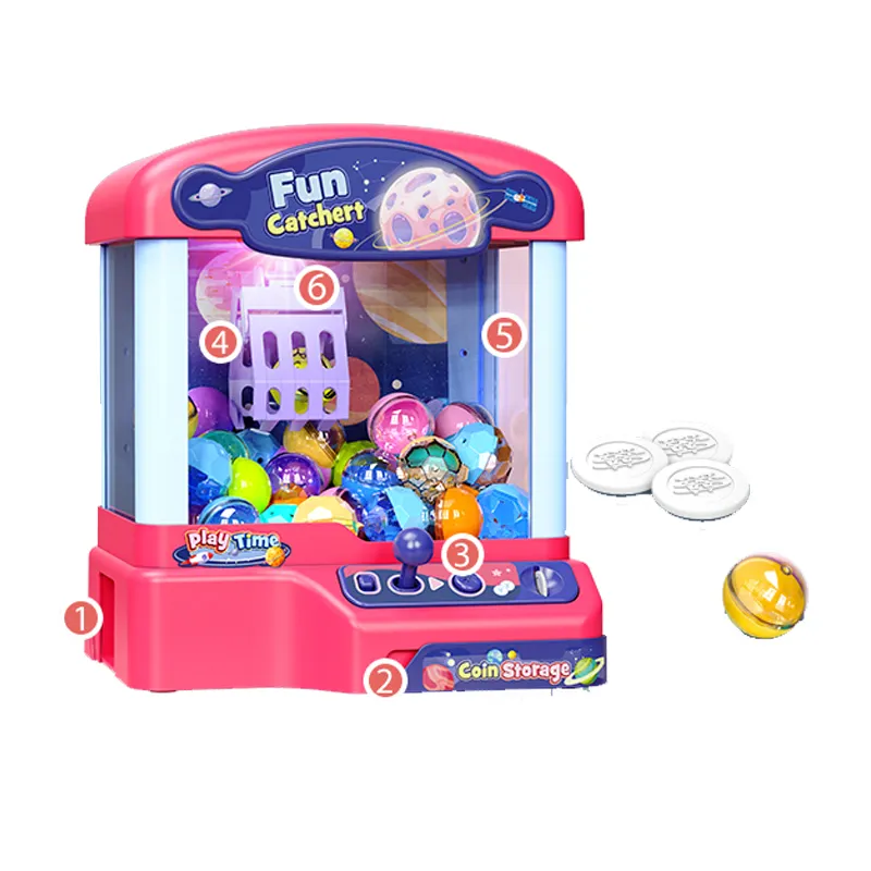 QS giocattoli per bambini di alta qualità Critters Claw Machine con pulsante operativo presa automatica foro di uscita Coin Box regalo per bambini