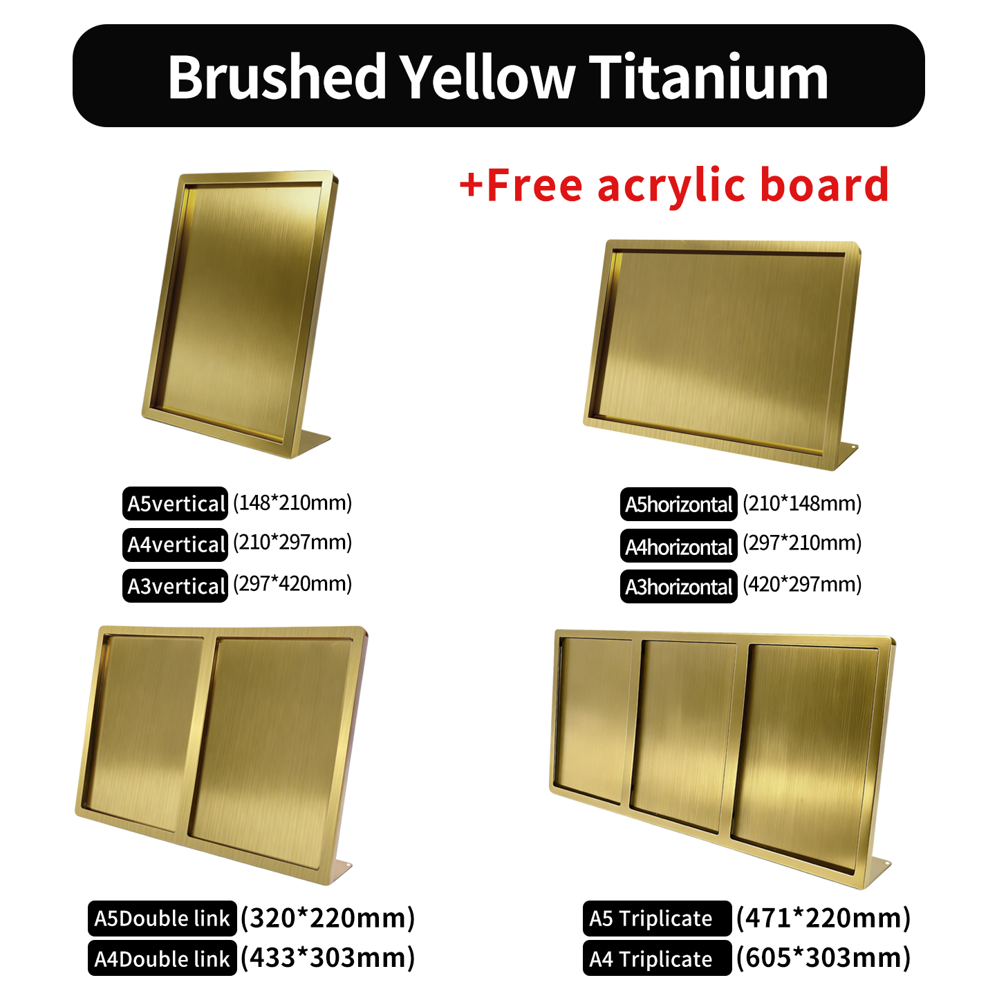 (L-SHAPED UPGRADE)Electroplated yellow titanium