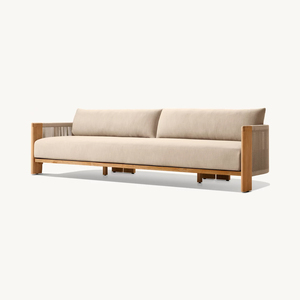 Bán Buôn Xu Hướng Ngoài Trời Đồ Nội Thất Gỗ Tếch Sofa Đặt Khách Sạn Gỗ Tếch Ghế Phòng Chờ Ngoài Trời Gỗ Tếch Sợi Dây Thừng Đồ Nội Thất - Product Image 3
