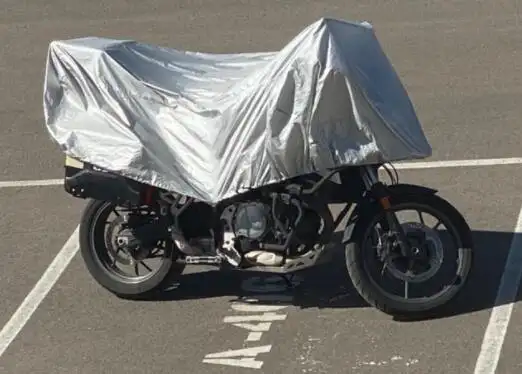 HOTO penutup sepeda motor tugas berat, penutup pelindung hujan sepeda motor tahan UV dengan tas penyimpanan lipat luar ruangan