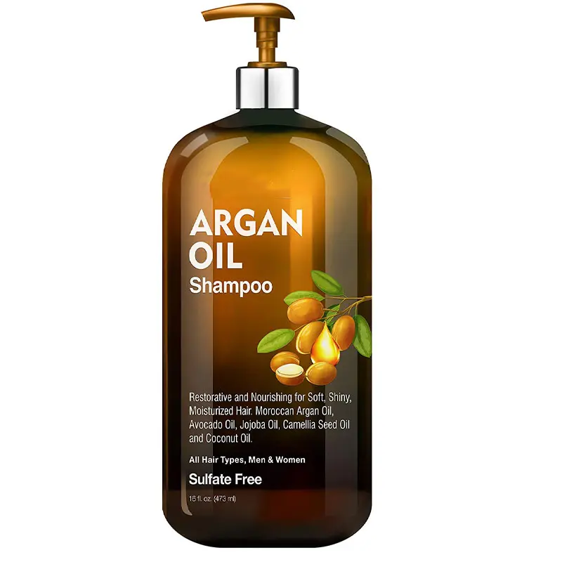 Aceite de argán marroquí, oscurecimiento del cabello, acondicionador y champú para el cabello gris