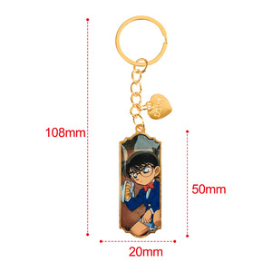 Stokta özel Logo tasarımı Metal anahtarlık Anime Conan 3d anahtarlık - Product Image 2