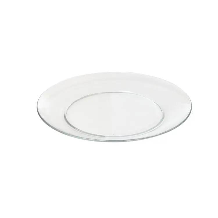 लक्जरी पारदर्शी स्पष्ट कांच के बर्तन/रात के खाने के लिए कांच के बने पदार्थ रंग ग्लास प्लेट सेट