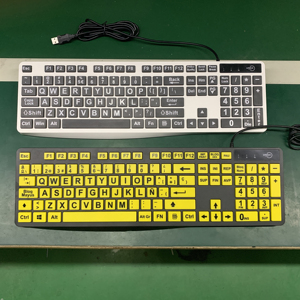 Teclado brillante con cable USB, teclados de oficina retroiluminados con LED de 104 teclas para PC, ordenador portátil - Product Image 2