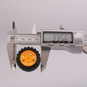 Diy Smart Car 2 X34mm Kunststoff felgen mit weichen Gummireifen für RC Car DIY Spielzeug zubehör für Vorbau für Arduino Kit - Product Image 3