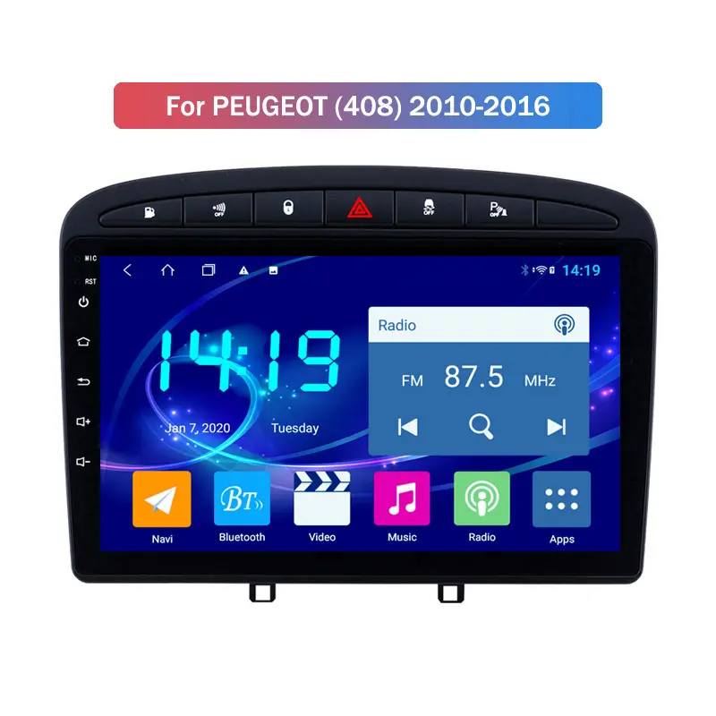 Lettore multimediale Video autoradio Android 12 da 9 pollici per navigazione GPS PEUGEOT 2010 2016 308 dal 408 al