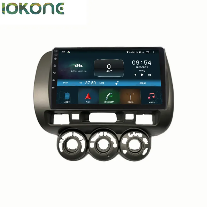 Iokone TS10 7862 Octa Core 4G 64G 9 Inch Android 2 Din Auto Radio Dvd-speler Voor Honda 2004-2007 Fit/Stad (Rechts) handleiding Ac
