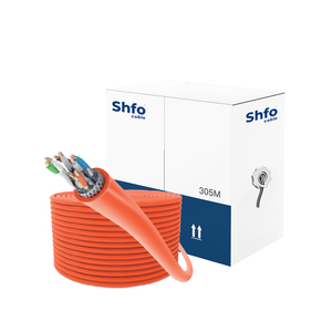 SHFO-INC 305m uzunluk 4PR çift ekranlı bükümlü çift Ethernet kablosu Cat7 SFTP CCA 23AWG LAN ağ iletişim kablosu - Product Image 1