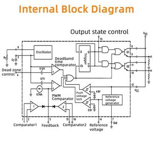 TL494 TL494CN Counter IC <strong>PWM</strong> Voltage Mode Pulse Width <strong>Modulation</strong> Controller <strong>Circuit</strong> 300kHz 16-Pin