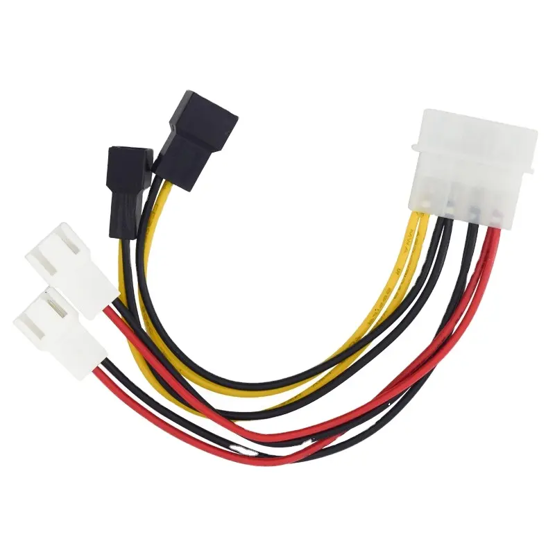Molex kabel adaptor laki-laki ke 2x 4-Pin Molex IDE Female Power y-splitter