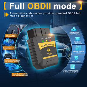 适用于蓝牙4.0 V020汽车扫描仪新的自动诊断工具1年ELM 327 V1.5故障OBD2读取器适用于IOS安卓汽车 - Product Image 2