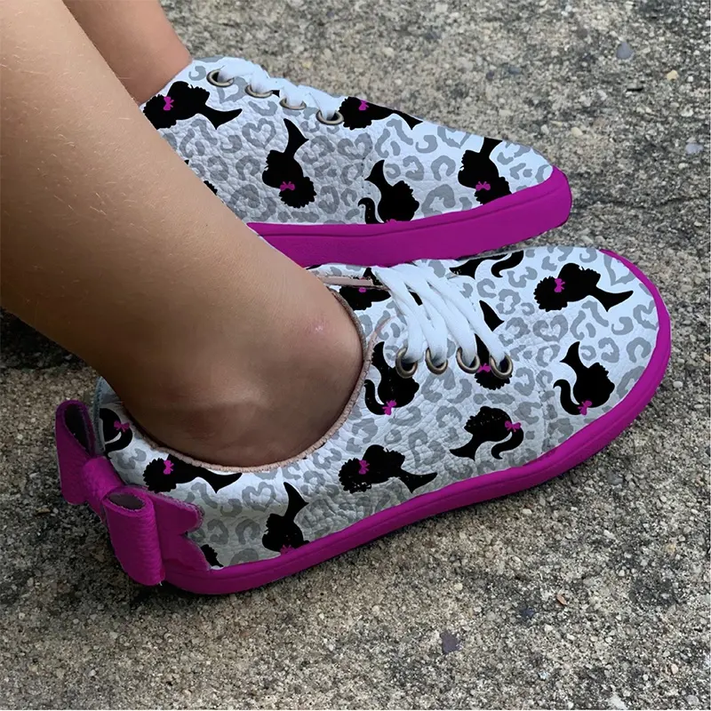 Toptan özelleştirilmiş el yapımı tasarımcı moda kız yay deri rahat bebek çocuk ayakkabıları