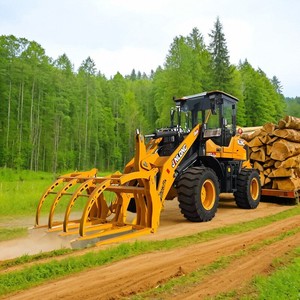 Nuevas ruedas extendidas de alta resistencia de madera diésel caña de azúcar forraje pinza de elevación descarga manejo multifuncional Mini cargador