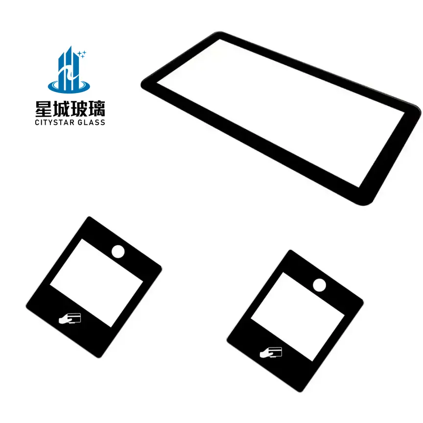 High end dual color uniform intelligent panel screen printed glass swiping card access control tempered glass